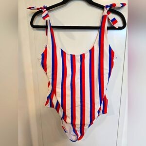 Red, Blue, and White Swimsuit